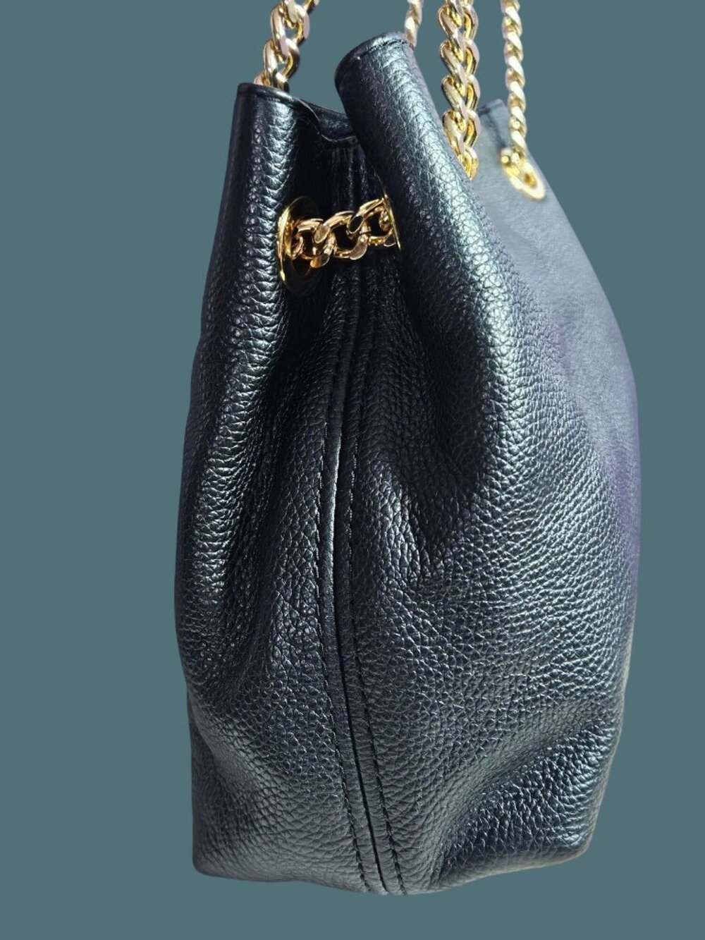 Michael Kors Black Pebbled Leather Crossbody/Shoulder Chain Strap Bag - Picture 9 of 15